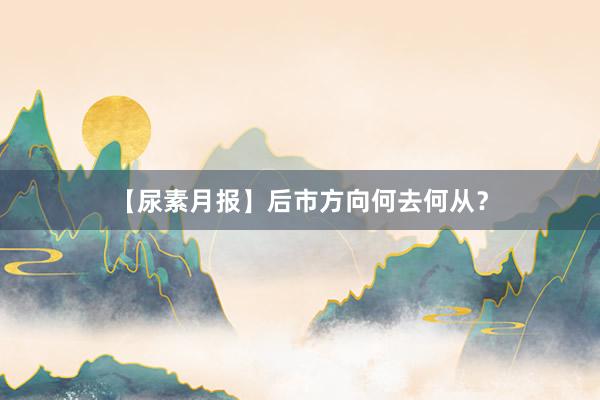 【尿素月报】后市方向何去何从？