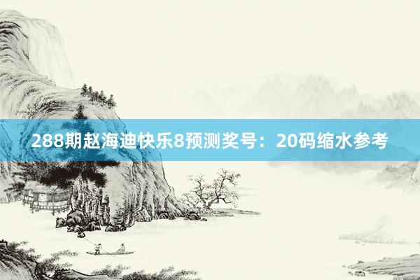 288期赵海迪快乐8预测奖号：20码缩水参考