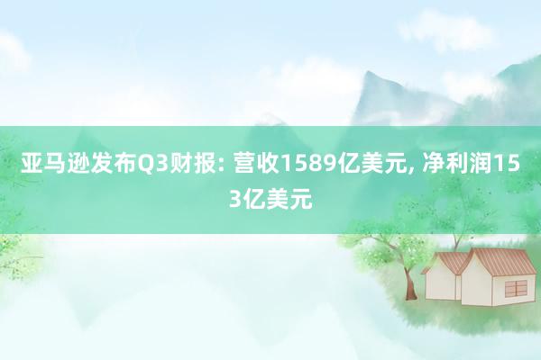 亚马逊发布Q3财报: 营收1589亿美元, 净利润153亿美元