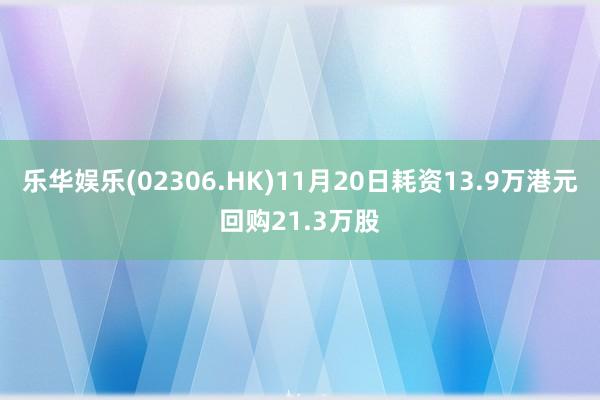 乐华娱乐(02306.HK)11月20日耗资13.9万港元回购21.3万股