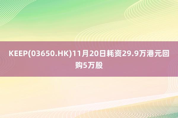 KEEP(03650.HK)11月20日耗资29.9万港元回购5万股