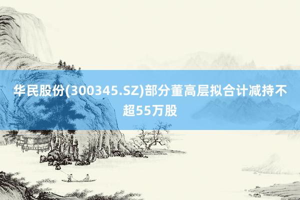 华民股份(300345.SZ)部分董高层拟合计减持不超55万股