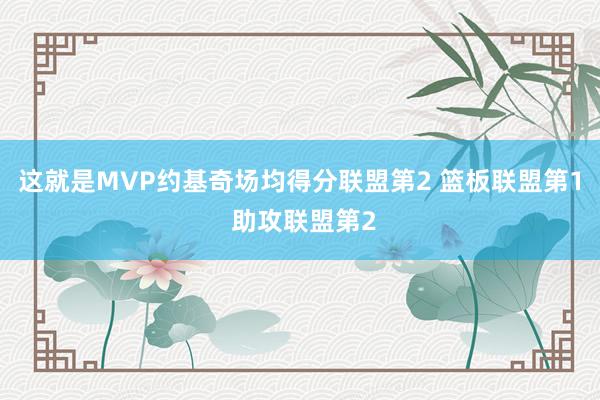 这就是MVP约基奇场均得分联盟第2 篮板联盟第1 助攻联盟第2