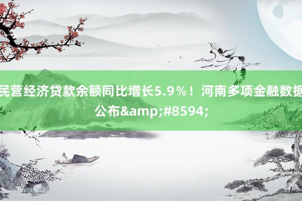 民营经济贷款余额同比增长5.9％！河南多项金融数据公布&#8594;