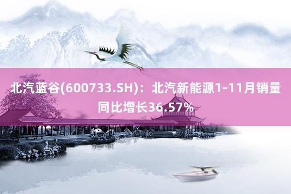 北汽蓝谷(600733.SH)：北汽新能源1-11月销量同比增长36.57%