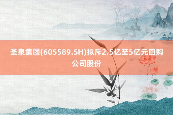 圣泉集团(605589.SH)拟斥2.5亿至5亿元回购公司股份