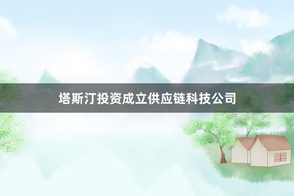 塔斯汀投资成立供应链科技公司