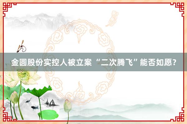 金圆股份实控人被立案 “二次腾飞”能否如愿？