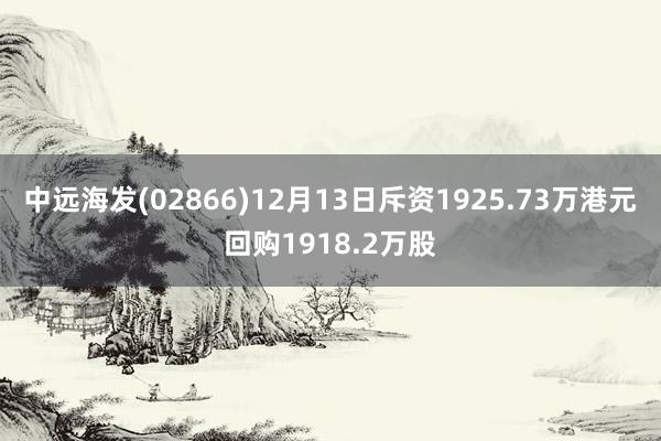 中远海发(02866)12月13日斥资1925.73万港元回购1918.2万股