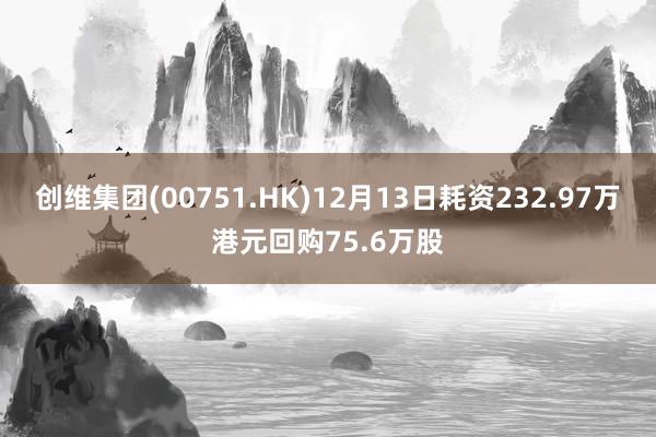 创维集团(00751.HK)12月13日耗资232.97万港元回购75.6万股