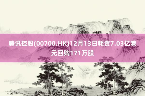 腾讯控股(00700.HK)12月13日耗资7.03亿港元回购171万股