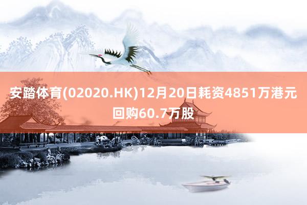 安踏体育(02020.HK)12月20日耗资4851万港元回购60.7万股